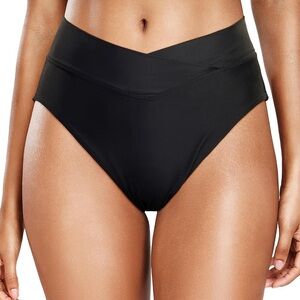Holipick High Waisted V Cut Crossover Bikini Bottoms
